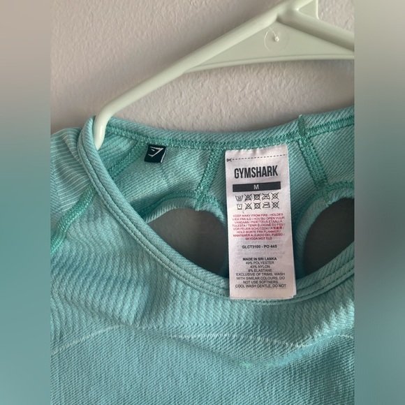 GYMSHARK Cropped Keyhole Back Short Sleeve Shirt M - Picture 4 of 7